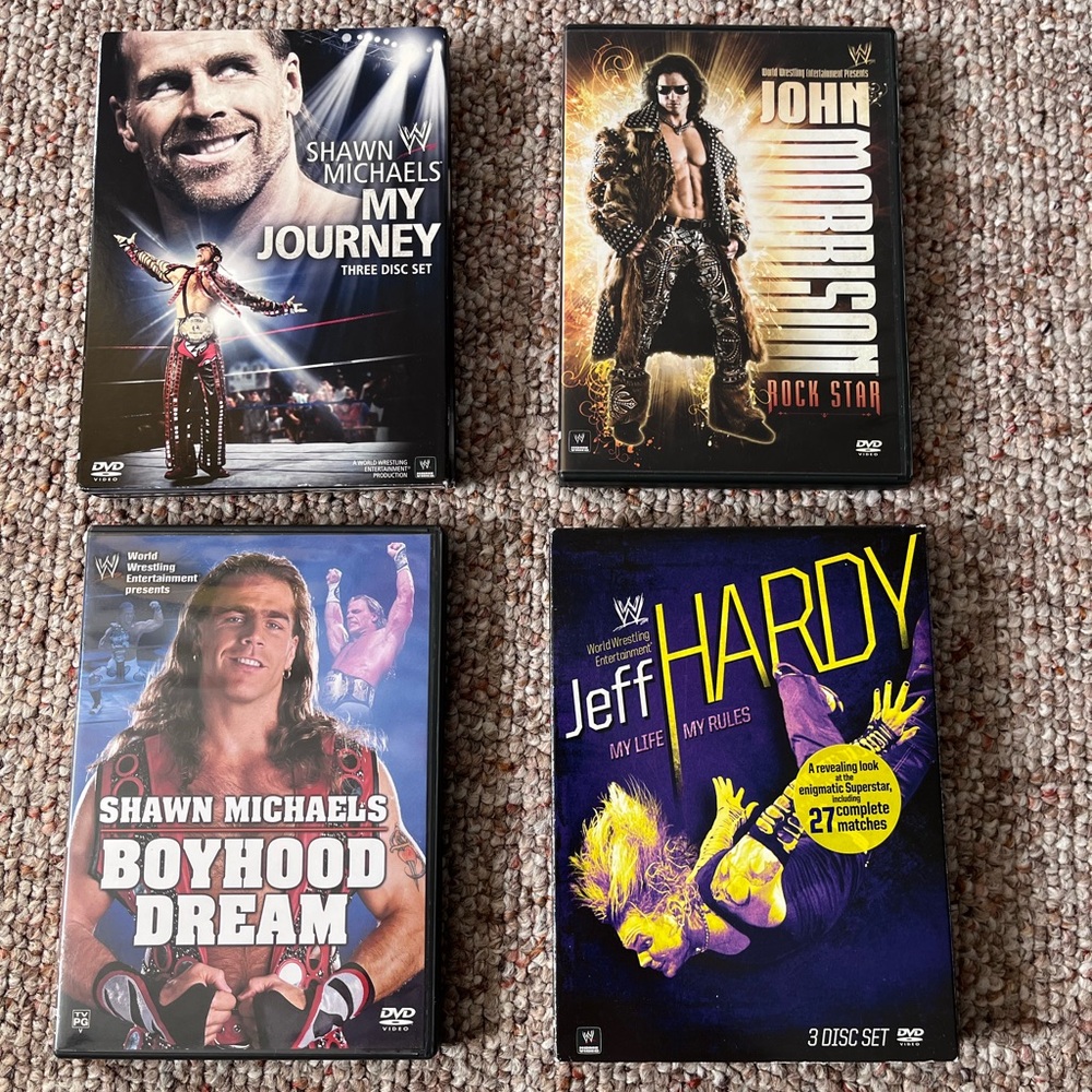 WWE Michaels, Morrison, Jeff Hardy DVDs Lot of 4